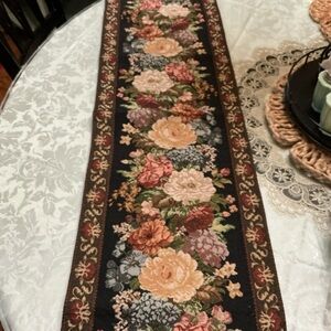 Victorian Trading Co Tapestry Fabric 12 1/2 x 72” table runner tapestry